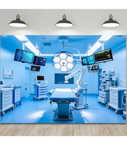 BELECO Hospital Backdrop 7x5ft Fabric Operating Roo Backdrop Doctor