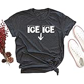 Ice Ice Baby Maternity T-Shirt Women Pregnancy Announcement Shirt Funny Cute Letter Print Pregnant Mom Tee Tops