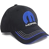 CarBeyondStore - Mopar Blue M Logo Black Baseball Cap