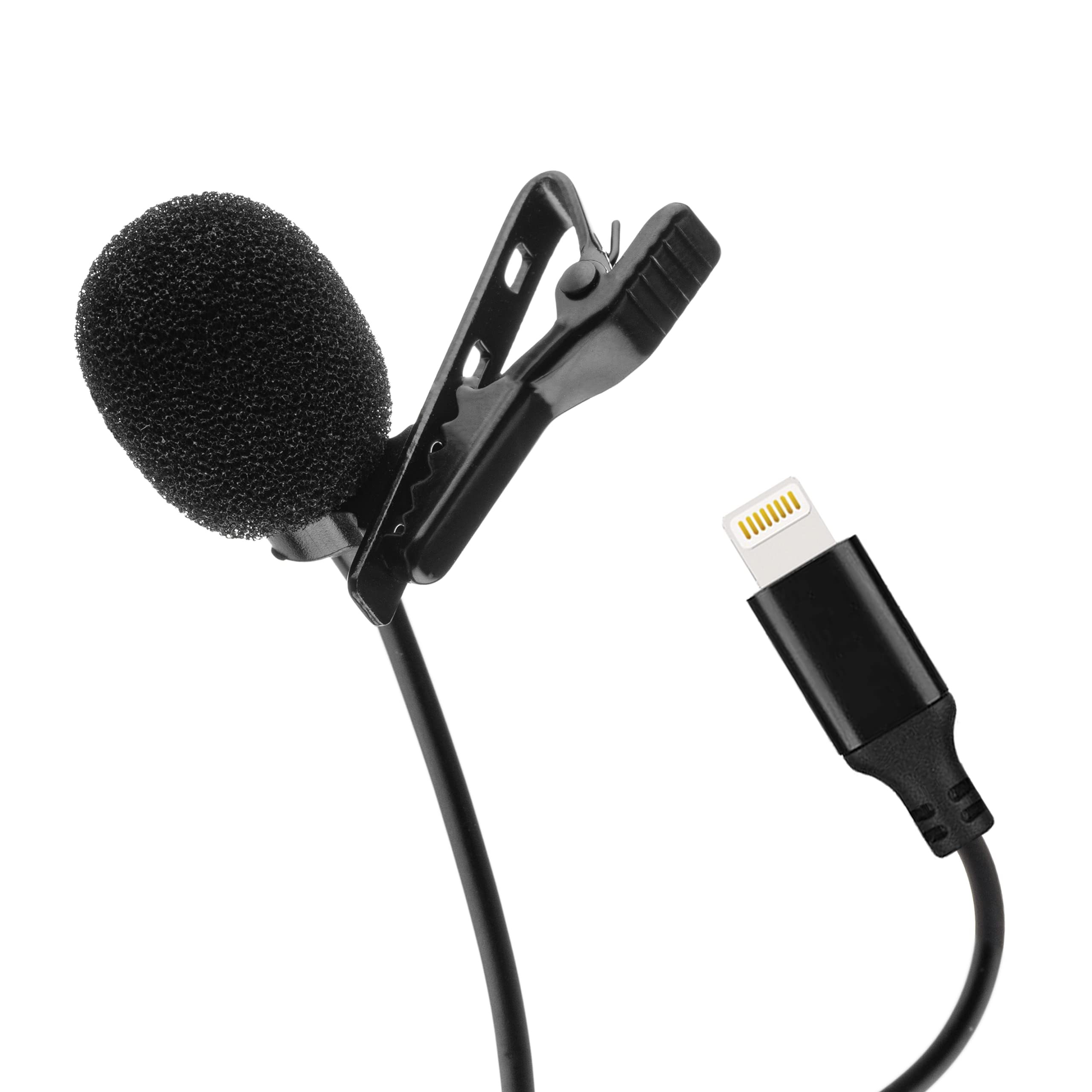 MOJOGEAR Clip Microphone with Lightning Connector Compatible with iPhone 11/12/13/14 with Lightning