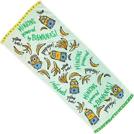 Amazon 丸眞 Minions ミニオンズ フェイスタオル ミニオンズとバナナ 映画 アニメ 子供 スポーツ キャラクター タオル 学校 幼稚園 手拭 汗 外出 ギフト プレゼント フェイスタオル ホーム キッチン オンライン通販