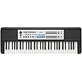 Yamaha YPT-380 61-Key Touch Sensitive Portable Keyboard, Grand Piano Sound, Acoustic Piano Touch with Power Adapter YPT380
