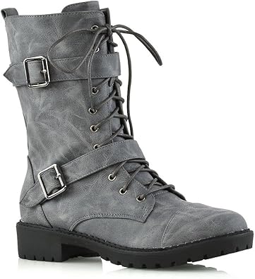 womens mid calf biker boots