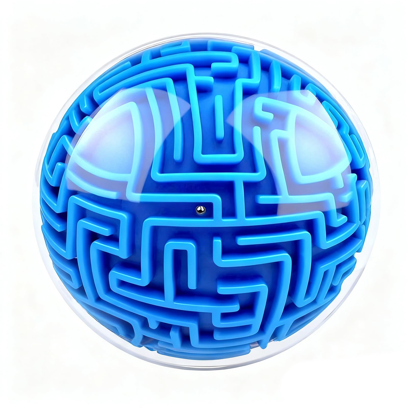 3D Puzzle Maze Ball Games, Memory Game Brain Teasers Mind Maze Ball Puzzle for Kids Teens and Adults, Fun Travel Toys for Boys Girls Gifts Stocking Fillers for Teenage (Blue)