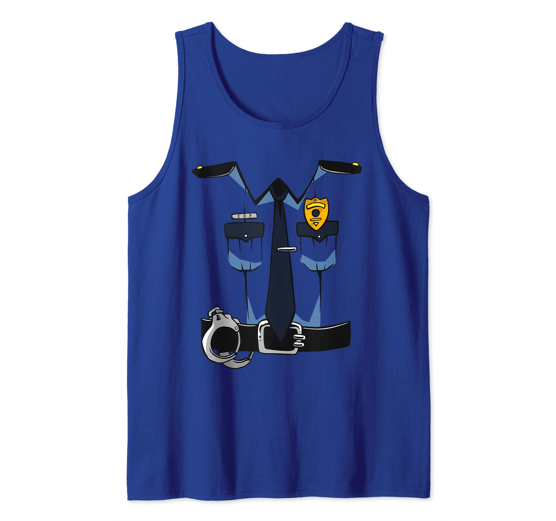 Police Uniform DIY Easy Costume Halloween Adults Kids Police Tank Top