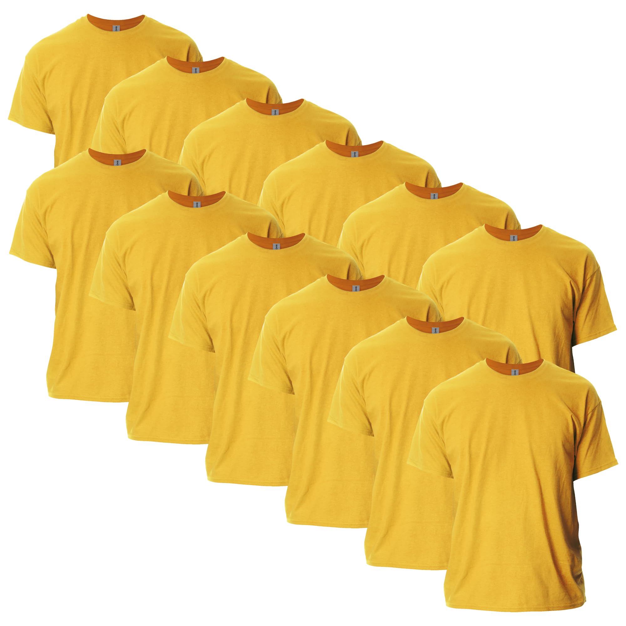 Gildan Adult Ultra Cotton T-Shirt, Style G2000, Multipack, Gold (12-Pack), 2X-Large Image