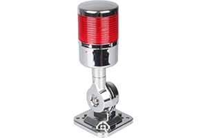 LUBAN 110V to 220V LED Stack Tower Lights, Industrial Warning Lights, Andon Lights, Column Signal Tower Indicator Lamp Beacon, Continuous/Flashing Light Switchable, 1 Layer (with Buzzer)