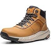 NORTIV 8 Men's Waterproof Hiking Boots Lightweight Outdoor Mid Trekking Leather Shoes DriftShield