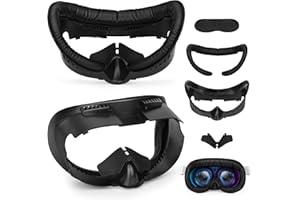 YRXVW Facial Interface & Face Cover Pad Compatible with Meta Oculus Quest 3 Accessories, Sweat-Proof PU Foam Cushion, Fitness Foam Replacement, Air-Circulation Design for VR Quest 3 VR Accessorie