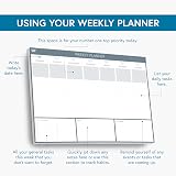 Clear Mind Concepts Weekly Planner Desk Pad 52 Undated A4 120gsm 21x29.7cm view 2