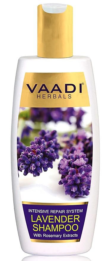 Vaadi Herbals Lavender Shampoo with Rosemary Extract, Intensive Repair System, 350 ml