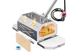 Nelyrho Portable Propane Blacksmith Forge Kit with Double Door, Single Burner, 30PSI Regulator, Knife Making and Beginner Bla