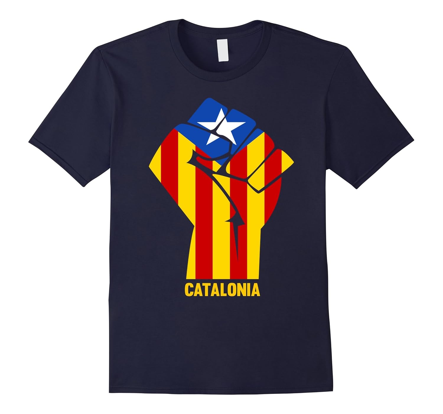 Catalonia Flag Independence Referendum T-Shirt-ANZ