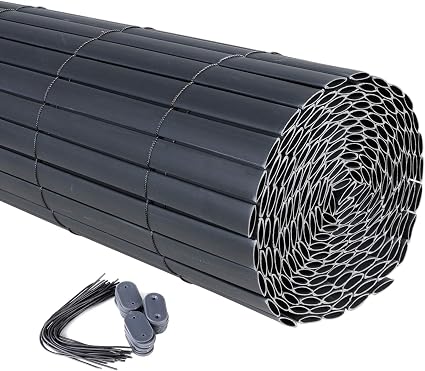 Amazon De Woltu Gzz1184gr3 Sichtschutzmatte Pvc Sichtschutzzaun Sichtschutz Windschutz Fur Balkon Garten Markise Zaun Grau 100 X 300 Cm Hohe X Lange