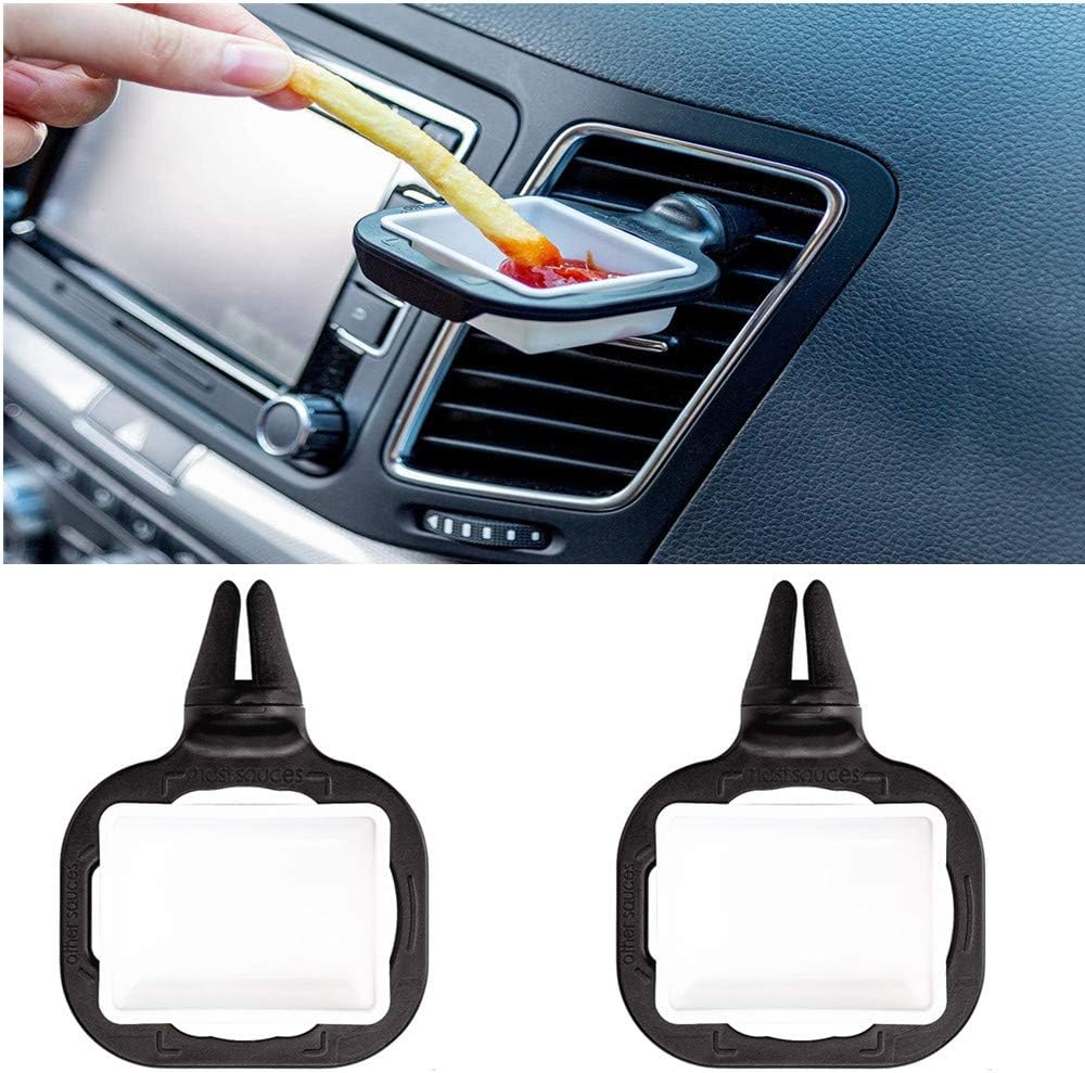Car Dip Clip InCar Saucem Holder Condiment Cup Ketchup Dipping Sauces Holder for Vents of