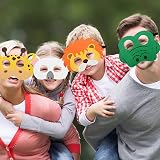 AOOTUERL 12pc Kids Animal Felt Masks Jungle Theme Party Costume Favors view 5