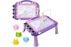 YySiRui Magnetic Drawing Board Sketch Doodle for 3 4 5 6 Year Old Baby, Erasable Doodle Board for Kids, Educational Learning Toys Age 3-5 Year Old Girls, Toddlers Toys for Boy Birthday Gifts (Purple)