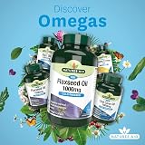 Natures Aid Flaxseed Oil 1000 mg Softgels – Vegan Omega 3 6 9 180 view 8