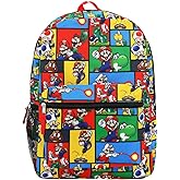 Bioworld Super Mario Brothers All-Over Print 18" Backpack