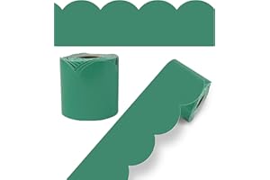 CARSON DELLOSA EDUCATION Carson Dellosa Grow Together 65ft Jade Green Bulletin Board Borders, Roll of Scalloped Border Trim, Bulletin Board, White Board, Cork Board, Bulletin Board Decorations, Office Décor, Classroom Décor