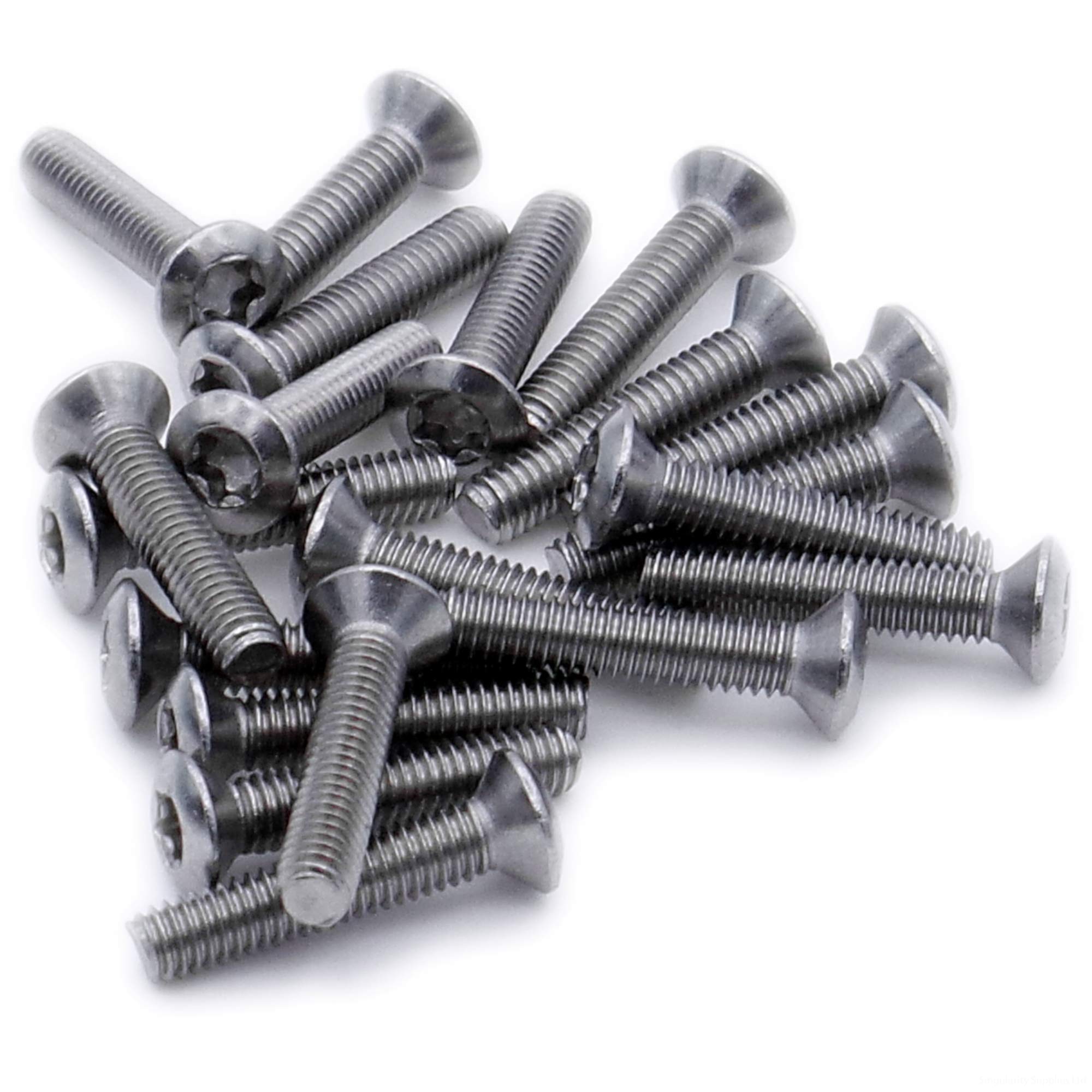 M2.5 (2.5mm x 5mm) TX Socket Raised Countersunk Machine Screw (Bolt) - Stainless Steel (A2) (Pack of 20)