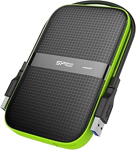 Silicon Power 2 TB External Portable Hard Drive Rugged Armor A60 Shockproof Water-Resistant 2.5-Inch USB 3.0, Military Grade MIL-STD-810G & IPX4, for PC/Mac/Xbox One/Xbox 360/PS4/PS4 Pro/PS4 Black