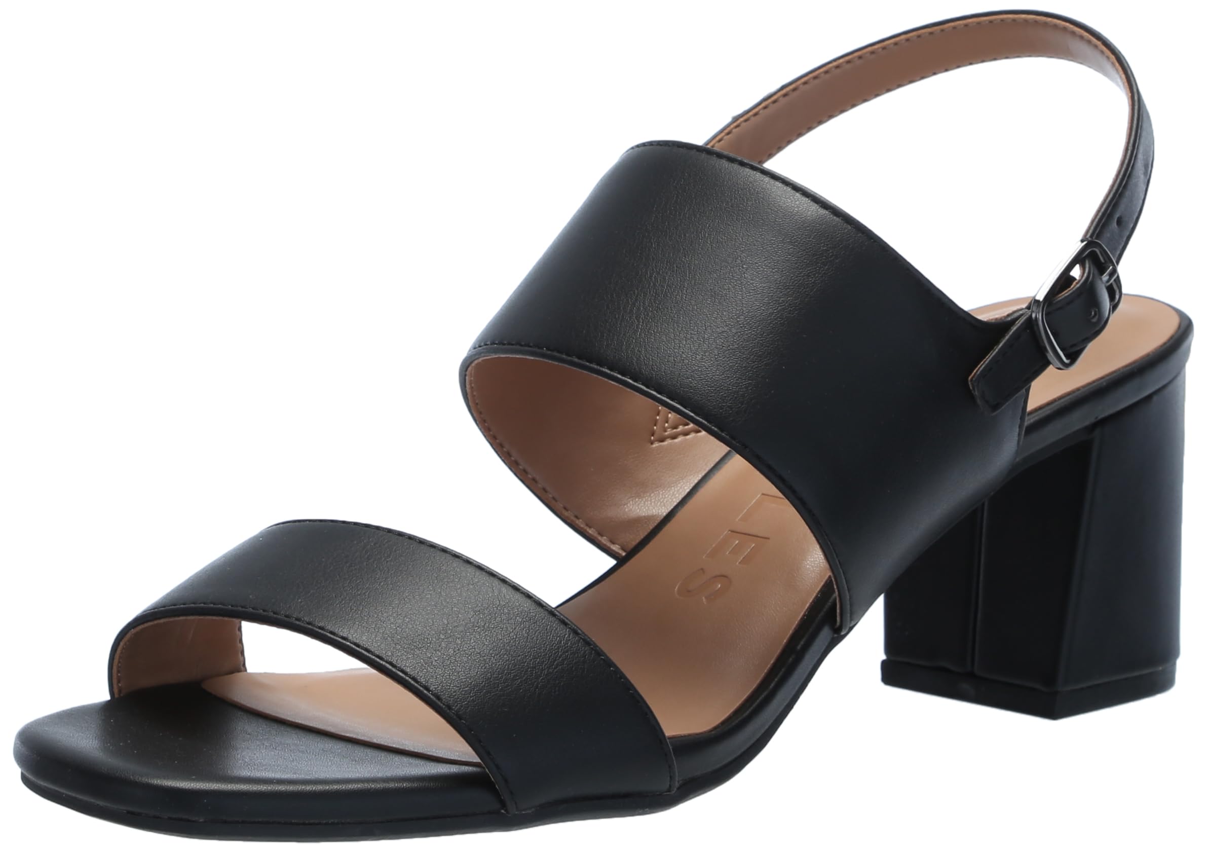 Aerosoles Women’s EMMEX Block Heeled Sandal, Black PU, 6M
