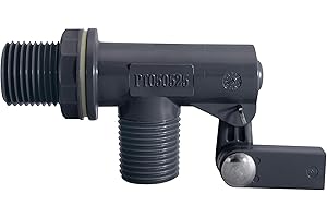 Kerick Valve PT050525 PVC Float Valve, Tank Mount, 12.5 gpm at 60 psi, 1/2" NPT Male