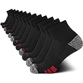 Van Heusen Mens Quarter Socks - 12 Pack Soft Stretch Moisture Wicking Cushioned Athletic Ankle Socks for Men
