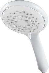 Triton Showers Showerhead White 5 Spray Patterns High Pressure 8000 Series Head