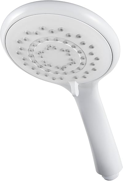 Triton Showers Showerhead White 5 Spray Patterns High Pressure 8000 Series Head