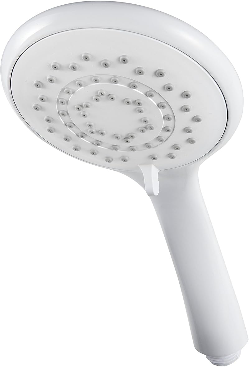 Triton Showers Showerhead White 5 Spray Patterns High Pressure 8000 Series Head