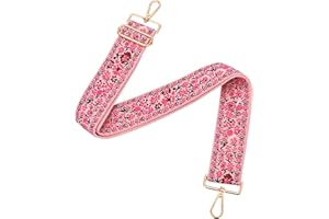 MIRIFRIGE Flower Purse Strap Replacement Embroidery Crossbody Shoulder Strap for Handbag Canvas Purse Extender Accessories