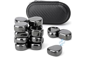 Black Fridge Magnet Rocks Multi-use Craft Gadget for Home Office Decorations, Polished Magnetic Stones with Case Gift for Edu