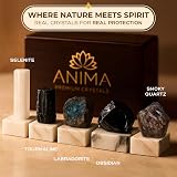 Anima Premium Protection Healing Crystals Set Large Obsidian Tourmaline view 2