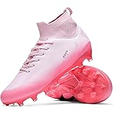 TOPSFEBA Soccer Cleats for Mens Womens Indoor Soccer Shoes Unisex Baseball Turf Shoes Youth Rugby Shoes Adult AG FG TF Football Boots Wide Training Sneaker