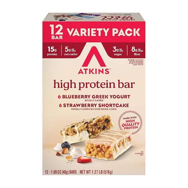 ATKINS BLUEBERRY GREEK YOGURT & STRAWBERRY SHORTCAKE HIGH...