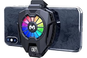 Neveika Phone Cooler, Cellphone Radiator with Dual Semi-Conductor Cooling Chip, Mobile Phones with a Width of 6 to 8 cm for Tiktok Live Streaming, Outdoor Vlog, Mobile Gaming. (Digital display)