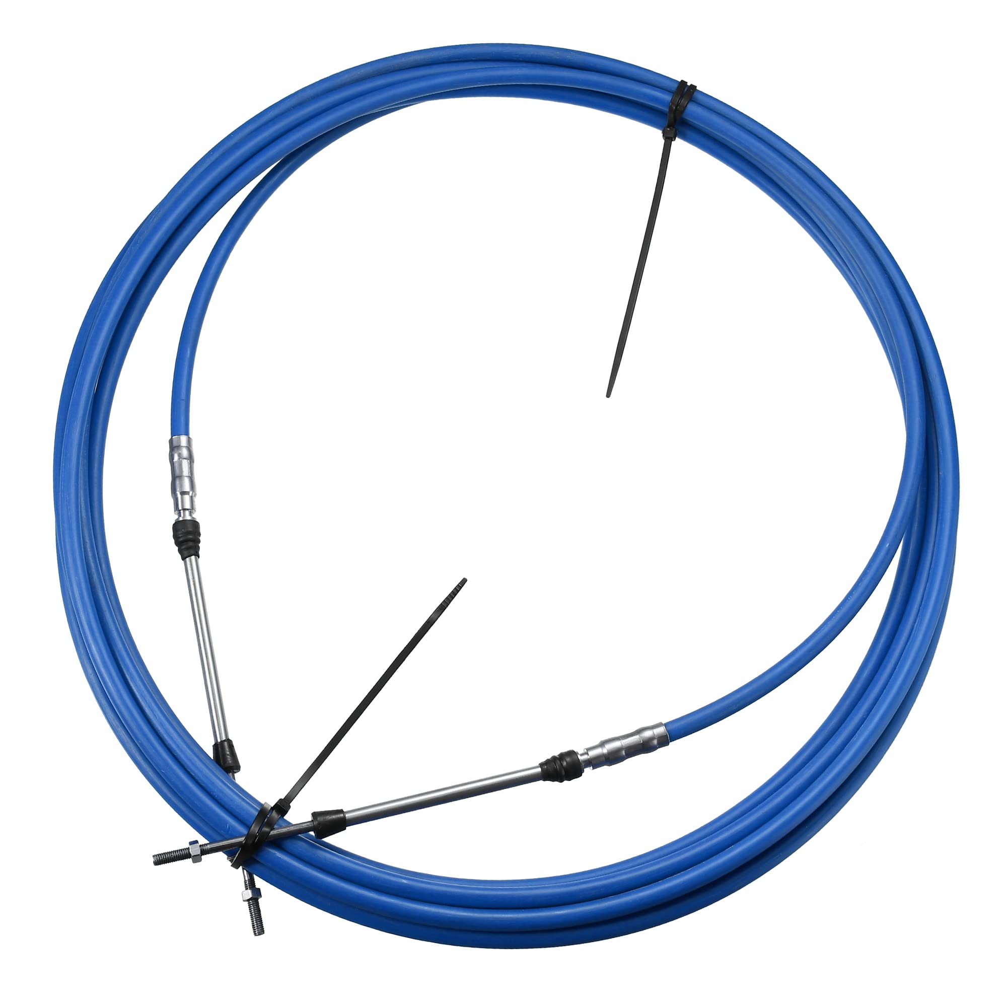 Motoforti 1pcs 24ft 276 Inch Throttle Shift Remote Control Box Cable Blue