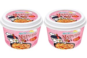 Samyang Carbo Buldak Tteokbokki Korean Rice Cake Instant 8oz 230g (Pack of 2)