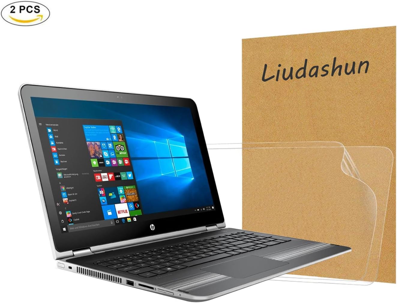 Screen Protector For HP Pavilion x360 15 BK Series,HD Clear LCD Anti-Scratch Anti-Fingerprints Guard Film For 15.6" HP Pavilion x360 15 BK (15-bk000 to 15-bk999) Series Laptop(2-pack)