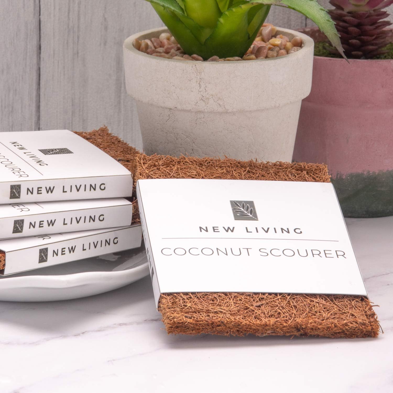 Coconut Scourer x 8, Brown, 8 Count (Pack of 1) - Image 4