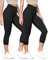 ODODOS ODLEX 2-Pack High Waist Workout Capris for