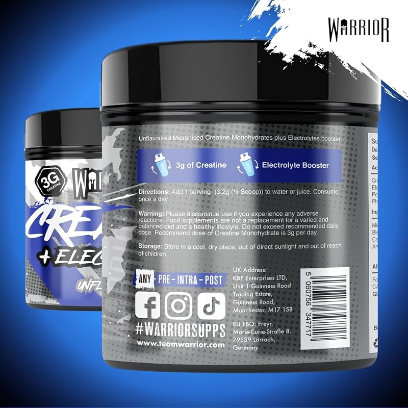 Creatina + Electrolitos Polvo 360 g – Sin Sabor (Neutro)