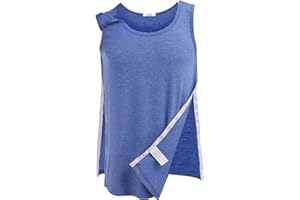 Deyeek Unisex Shoulder & Side Full Snap-Access Tank Tops Tearaway Post Shoulder Surgery Shirts Rotator Cuff Recovery Clothing