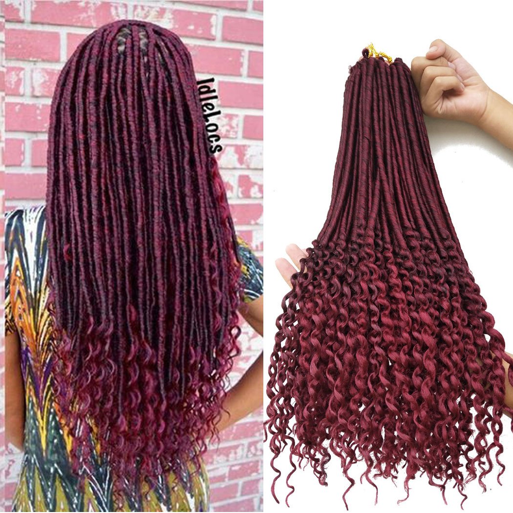 Amazon Com Faux Locs With Curly Ends 6packs Lot 20inch Crochet