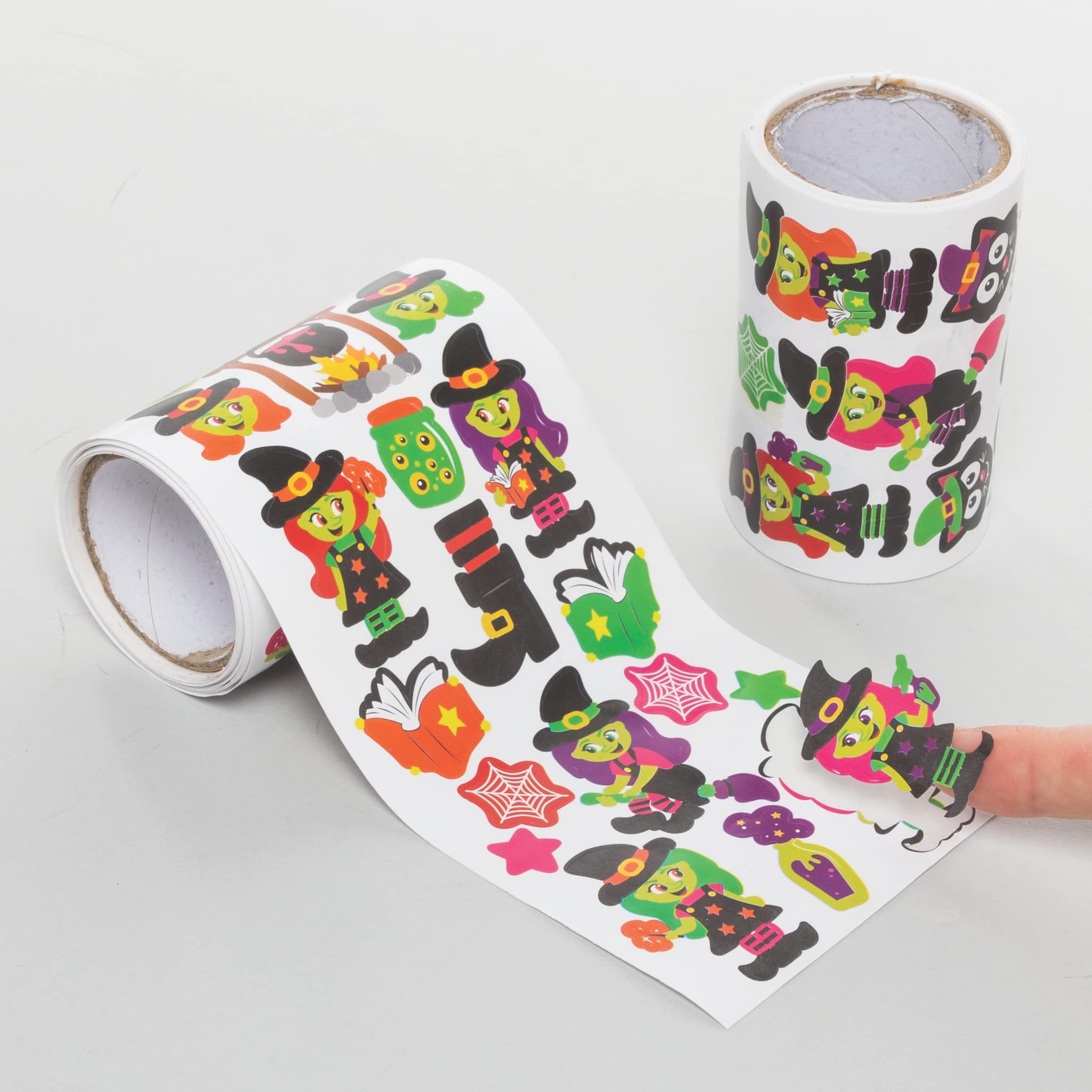 Baker Ross FE724 Witch Sticker Rolls - Pack of 670, Halloween Stickers for Kids, Halloween Arts and Crafts Kits