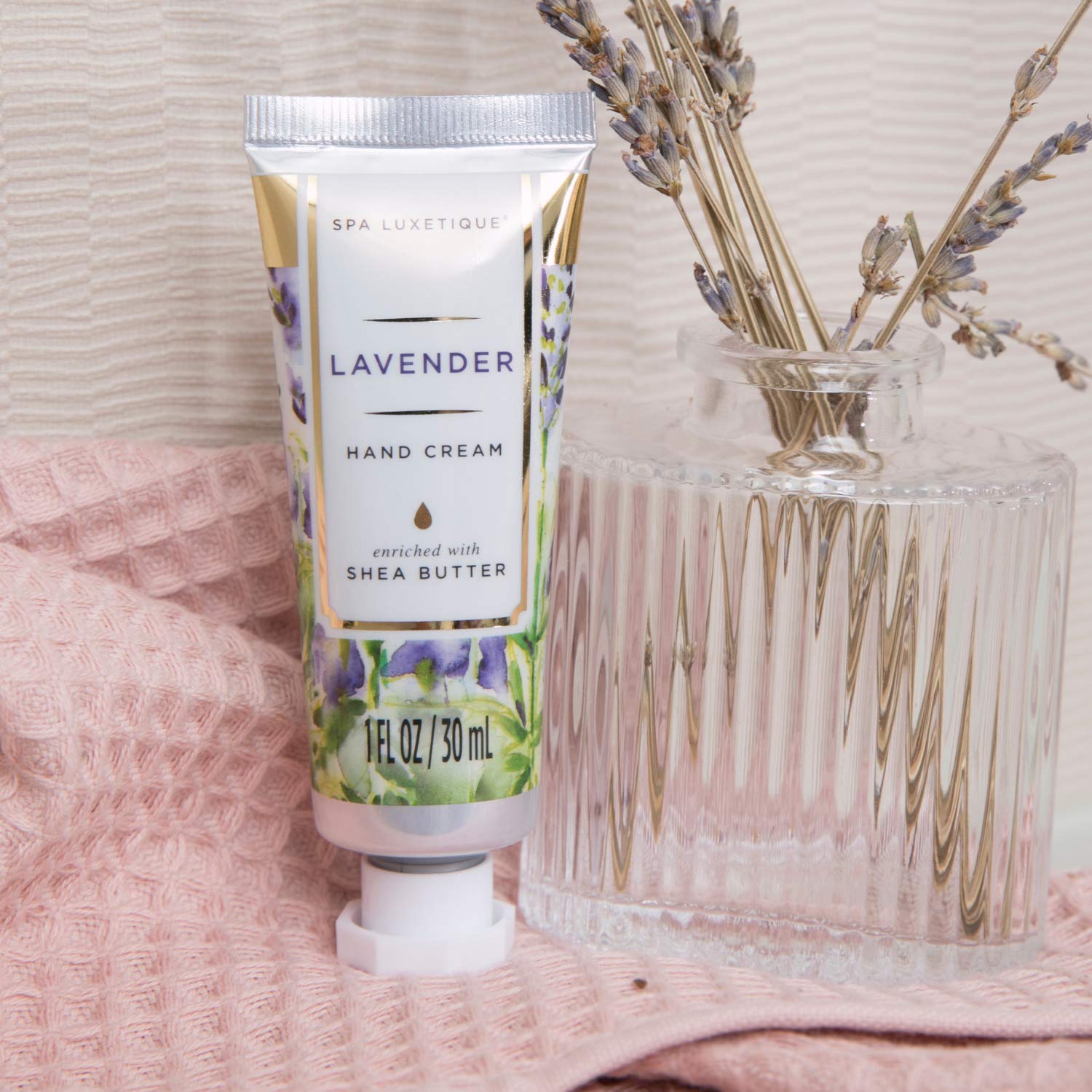 Spa Luxetique Hand Cream Gift Set, Shea Butter Hand Cream for Dry Hands, Travel Moisturizing Hand Lotion with Natural Aloe and Vitamin E for Dry Skin, Best Gift Set for Women. Pack of 6, 1.0 oz Tube. : Beauty