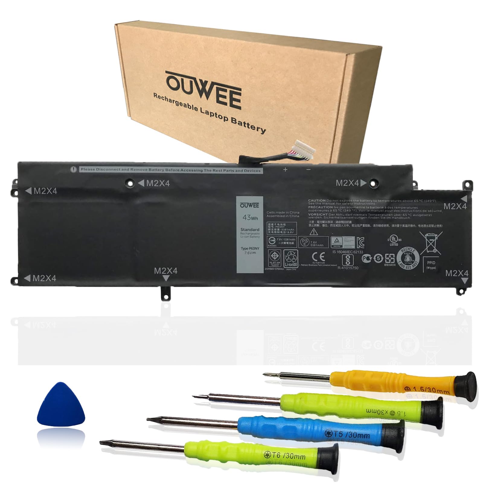 Batterie P63NY Pour Dell Latitude 13 7370 - Neuve - Compatible Dell