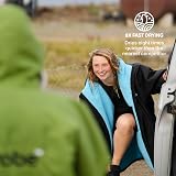 Dryrobe Advance Waterproof Changing Robe Long Sleeve Kids 10-13 Black Blue view 7